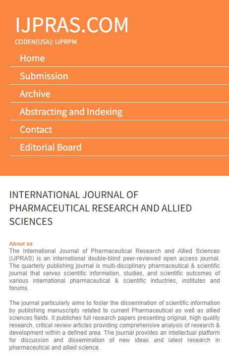 International Journal of Pharmaceutical Research and Allied Sciences